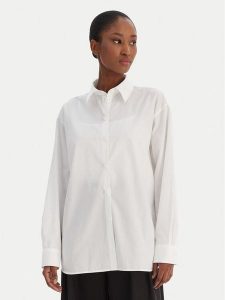 Calvin Klein Jeans Koszula Aop Logo Perfect LV044D167G Biały Regular Fit. Białe koszule Calvin Klein Jeans, s, bez wzorów, z bawełny, bez kołnierzyka, bez ramiączek. Za 499,99 zł.