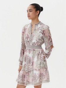 Hale Bob Sukienka letnia 4YDD630A Beżowy Regular Fit. Brązowe sukienki Hale Bob, na lato, xs, bez wzorów, z syntetyku, bez kołnierzyka, bez ramiączek. Za 669,99 zł.