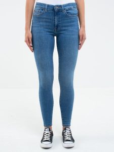 Jeansy damskie push up z wysokim stanem niebieskie Melinda High Waist 340. Niebieskie jeansy Big Star, z denimu. Za 329,99 zł.