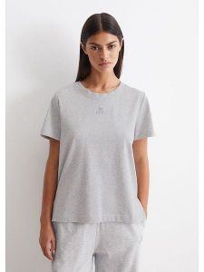Marc O´Polo Bodywear Koszulka w kolorze szarym rozmiar: M. Szare bluzki m, bez wzorów, z bawełny, bez kołnierzyka, bez ramiączek. Za 105,38 zł.