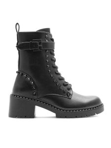 Jenny Fairy Trzewiki ADA H60129-1 Czarny. Czarne botki Jenny Fairy, bez wzorów, z syntetyku, bez obcasa, na słupku, bez zapięcia. Za 179,99 zł.