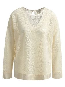 Milano Italy Bluzka w kolorze kremowym rozmiar: 38. Brązowe bluzki Milano Italy, bez wzorów, bez kołnierzyka, bez ramiączek. Za 173,99 zł.