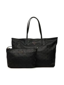 Guess Torebka Victtoria HWPG95 14290 Czarny. Czarne shopper bag Guess, z aplikacjami, ze skóry, bez dodatków. Za 714,99 zł.