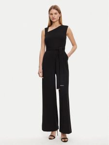 Calvin Klein Kombinezon K20K208431 Czarny Regular Fit. Czarne sukienki Calvin Klein, bez wzorów, z syntetyku, bez kołnierzyka, bez ramiączek. Za 549,99 zł.