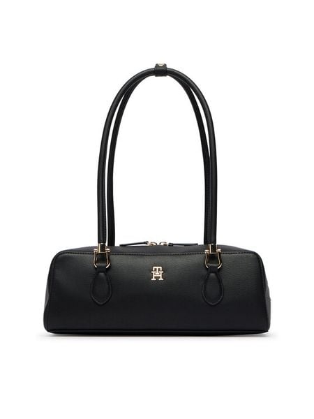 Tommy Hilfiger Torebka Th Grace Shoulder Bag AW0AW18748 Czarny. Czarne torebki klasyczne TOMMY HILFIGER, bez wzorów, ze skóry, bez dodatków. Za 569,99 zł.