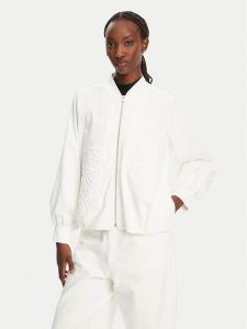 ACCESS FASHION Kurtka bomber 53-1039-886 Biały Regular Fit. Białe kurtki ACCESS FASHION, xl, bez wzorów, z bawełny, bez kaptura. Za 519,99 zł.