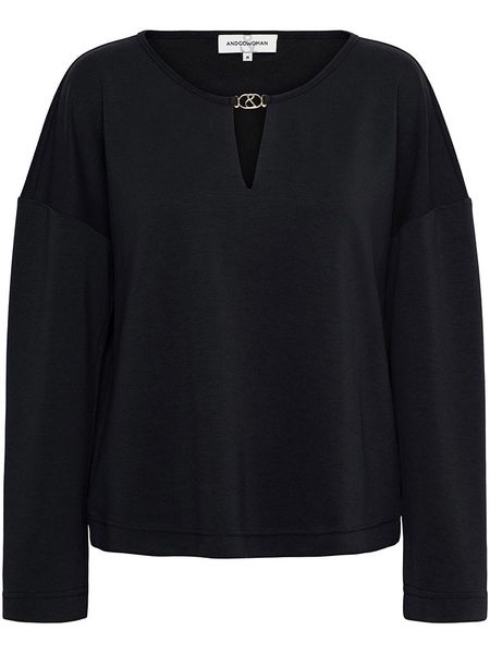 &Co Woman Bluzka "Daca" w kolorze czarnym rozmiar: M. Czarne bluzki &Co Woman, m, z aplikacjami, bez kołnierzyka, bez ramiączek. Za 231,68 zł.