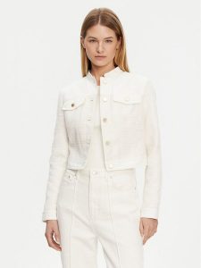 Guess Kurtka jeansowa W5GL23 WH610 Écru Regular Fit. Kurtki Guess, xxl, z aplikacjami, z bawełny, bez kaptura. Za 379,99 zł.