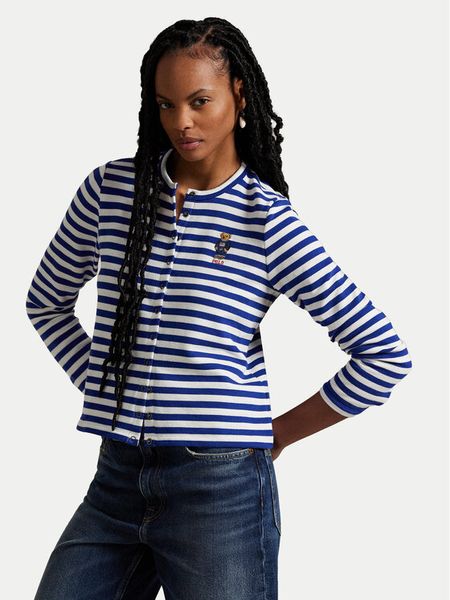 Polo Ralph Lauren Kardigan 211963465001 Niebieski Slim Fit. Niebieskie kardigany Polo Ralph Lauren, z bawełny. Za 409,99 zł.