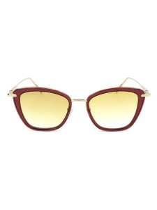 Longchamp Damskie okulary przeciwsłoneczne w kolorze złoto-czerwono-żółtym rozmiar: 52. Czerwone okulary przeciwsłoneczne Longchamp. Za 239,95 zł.