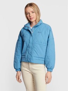 LEE LIGHT LAYER JACKET DAMSKA KURTKA SPACE BLUE L55FEW50 112320653. Niebieskie kurtki Lee, l, bez wzorów, bez kaptura. Za 219,99 zł.