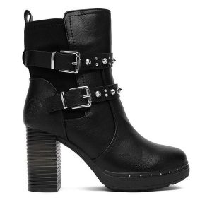 Botki Beverly Hills Polo Club. Czarne botki Beverly Hills Polo Club, bez wzorów, bez obcasa, na słupku, bez zapięcia. Za 319,99 zł.