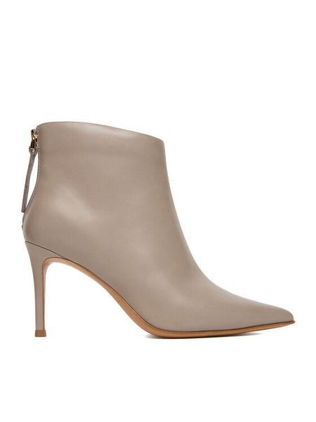 Eva Minge Botki EO-DEN-GLC6303-4-361 Szary. Szare botki Eva Minge, bez wzorów, ze skóry, bez obcasa, na szpilce, bez zapięcia. Za 309,99 zł.