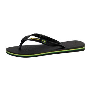 Japonki plażowe damskie Ipanema Classic Brasil II Fem. Czarne klapki Ipanema, bez wzorów, z gumy, bez obcasa, na płaskiej podeszwie. Za 160,99 zł.