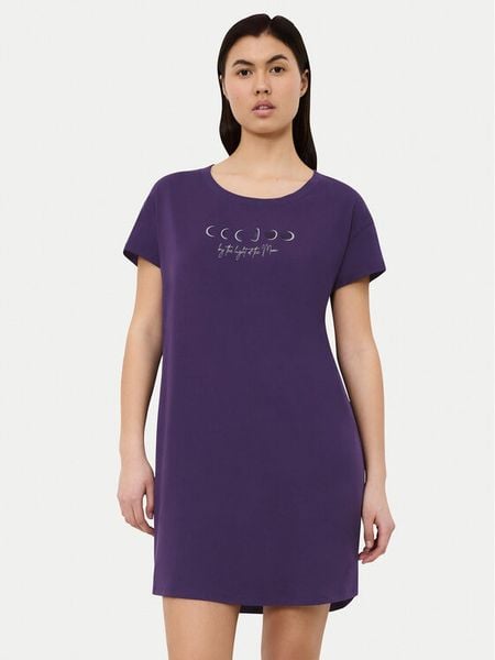 Triumph Koszula nocna 10221117 Fioletowy. Fioletowe koszule nocne Triumph, bez wzorów, z bawełny, bez ramiączek. Za 89,99 zł.