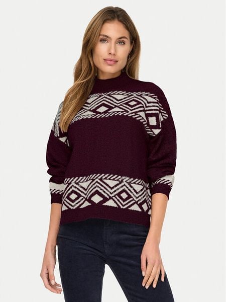 ONLY Golf Victoria 15321179 Fioletowy Regular Fit. Fioletowe golfy ONLY, bez wzorów, z syntetyku. Za 169,99 zł.