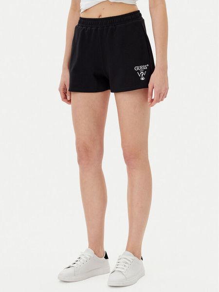 Guess Szorty sportowe V5GD19 KC3D2 Czarny Relaxed Fit. Czarne spodenki sportowe Guess, m, z aplikacjami, z syntetyku. Za 159,99 zł.