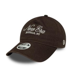 Czapka baseballowa 9Twenty dla kobiet New Era AF BRSLTC. Brązowe czapki New Era, bez wzorów, z materiału, klasyczne. Za 142,50 zł.