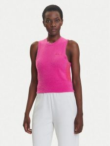 Adidas Top JW3648 Różowy Slim Fit. Czerwone topy ADIDAS, xs, bez wzorów, z syntetyku, bez kołnierzyka, bez ramiączek. Za 199,99 zł.