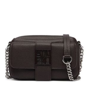 Torebka Armani Exchange. Brązowe listonoszki Armani Exchange, bez wzorów, bez dodatków. Za 564,99 zł.