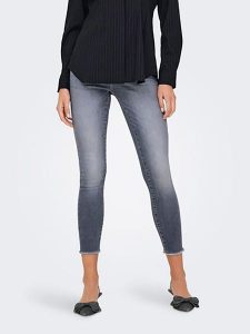 ONLY Dżinsy - Slim fit - w kolorze szarym rozmiar: M/L32. Szare jeansy ONLY, z aplikacjami, ze skóry. Za 153,71 zł.