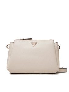 Guess Torebka Noelle II HWZG96 72120 Écru. Listonoszki Guess, z aplikacjami, ze skóry, bez dodatków. Za 379,99 zł.