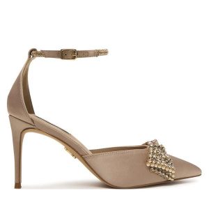 Szpilki Steve Madden. Brązowe szpilki Steve Madden, bez wzorów, bez obcasa. Za 599,99 zł.