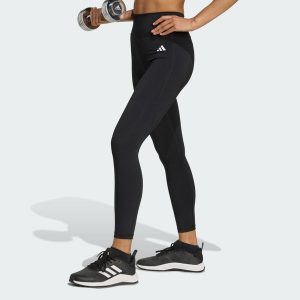 Legginsy 7/8 bez szwu z przodu Optime Essentials. Brązowe legginsy ADIDAS, bez wzorów. Za 219,00 zł.