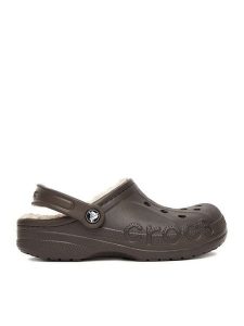 Crocs Klapki C-BAYA LINED CLOG 205969-206 Brązowy. Brązowe klapki Crocs, bez wzorów, z tworzywa sztucznego, bez obcasa. Za 149,99 zł.