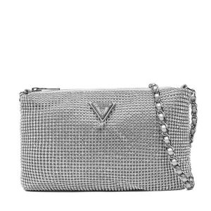 Torebka Guess. Szare torebki klasyczne Guess, z aplikacjami, bez dodatków. Za 249,99 zł.