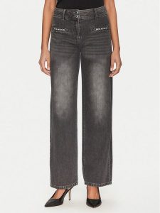 Morgan Jeansy 251-PELI Szary Wide Leg. Szare jeansy Morgan, bez wzorów, z bawełny. Za 199,99 zł.