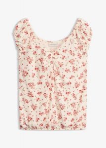 T-shirt z mieszanki wiskozy. Białe t-shirty bonprix, bez wzorów, z wiskozy, bez kołnierzyka, bez ramiączek. Za 37,99 zł.