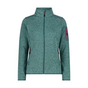 Bluza polarowa damska CMP Haze Jacket Knitted. Zielone bluzy CMP, na zimę, l, bez wzorów, z polaru, bez kaptura. Za 310,25 zł.