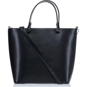 Czarna Elegancka Klasyczna Torebka na Rączkach. Torebki klasyczne marki Molly.pl. Za 148,90 zł.
