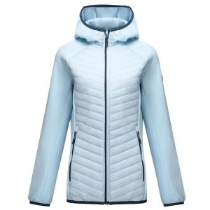 Damska kurtka hybrydowa Regatta Andreson. Niebieskie kurtki Regatta, bez wzorów, z puchu, bez kaptura. Za 288,50 zł.