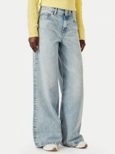 Tommy Hilfiger Jeansy 70'S WW0WW51090 Niebieski Wide Fit. Niebieskie jeansy TOMMY HILFIGER, bez wzorów, z jeansu. Za 649,99 zł.