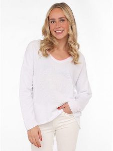 Zwillingsherz Bluza w kolorze białym rozmiar: L/XL. Białe bluzy Zwillingsherz, l, bez wzorów, bez kaptura. Za 175,67 zł.