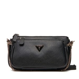 Torebka Guess. Czarne listonoszki Guess, z aplikacjami, bez dodatków. Za 379,99 zł.