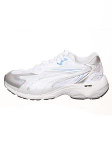 Puma Sneakersy "Teveris NITRO Noughties" w kolorze srebrno-biało-błękitnym rozmiar: 40,5. Białe trampki Puma, bez wzorów, z materiału, bez zapięcia. Za 259,13 zł.