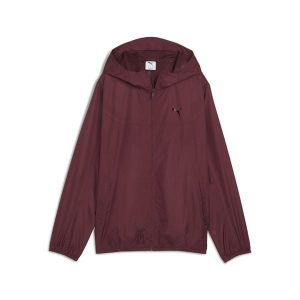 Damska wiatrówka o standardowym kroju Essentials PUMA Ruby Shimmer Red. Czerwone kurtki Puma, bez wzorów, z gumy, bez kaptura. Za 249,00 zł.