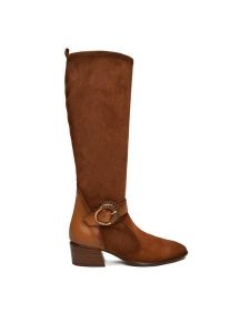 Hispanitas Kozaki PHI254257 Brązowy. Brązowe kozaki Hispanitas, bez wzorów, ze skóry, bez obcasa, na płaskiej podeszwie, bez zapięcia. Za 659,99 zł.