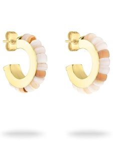 Tamaris Kolczyki-półkreole z kamieniami ozdobnymi rozmiar: onesize. Brązowe kolczyki Tamaris, ze stali. Za 205,93 zł.