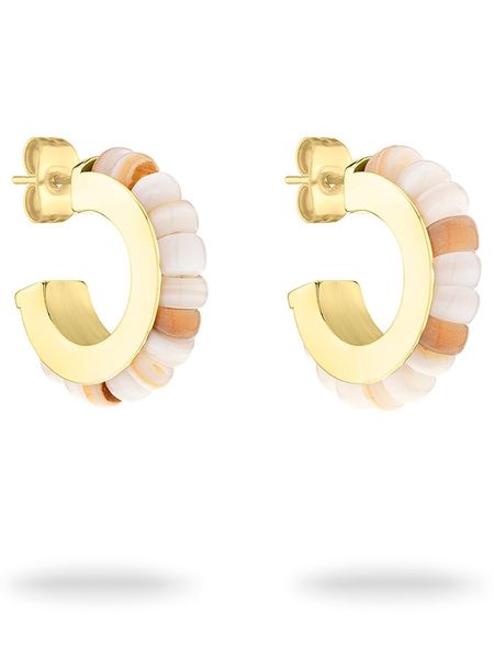 Tamaris Kolczyki-półkreole z kamieniami ozdobnymi rozmiar: onesize. Brązowe kolczyki Tamaris, ze stali. Za 205,93 zł.