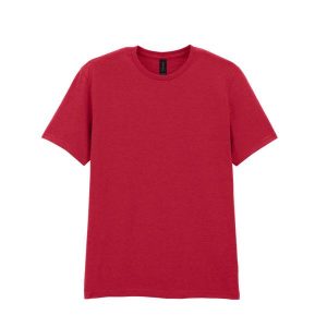 Bawełniana Koszulka Unisex Dla Dorosłych W Miękkim Stylu. Czerwone bluzki GILDAN, xl, bez wzorów, z bawełny, sportowe, bez kołnierzyka, bez ramiączek. Za 48,99 zł.