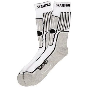 Odzież Skarpety unisex SkatePro Coolmax Inline Skarpety 2-Pak - Biały - 40-42. Biała skarpetki SKATEPRO, bez wzorów. Za 124,99 zł.