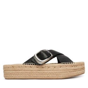 Espadryle Calvin Klein. Czarne espadryle Calvin Klein, bez wzorów, bez obcasa. Za 489,99 zł.