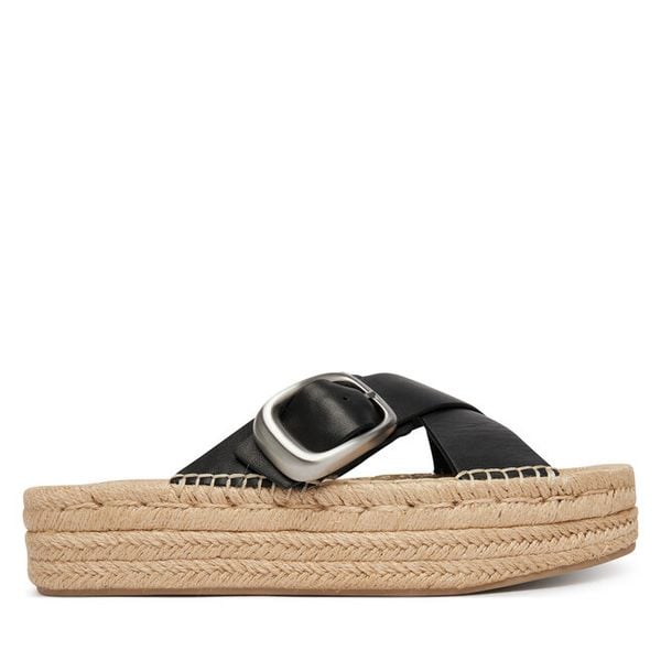 Espadryle Calvin Klein. Czarne espadryle Calvin Klein, bez wzorów, bez obcasa. Za 489,99 zł.
