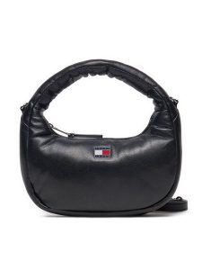 Tommy Jeans Torebka Tjw Pillow Mini Hobo AW0AW16976 Czarny. Czarne torebki klasyczne Tommy Jeans, bez wzorów, z jeansu, bez dodatków. Za 229,99 zł.