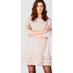 Sukienka z falbaną u dołu little princess - Różowy. Kombinezony marki Mohito. W wyprzedaży za 59,99 zł.
