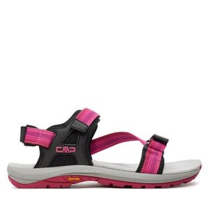 Sandały CMP. Czerwone buty trekkingowe CMP, bez wzorów, bez obcasa, bez zapięcia. Za 269,99 zł.
